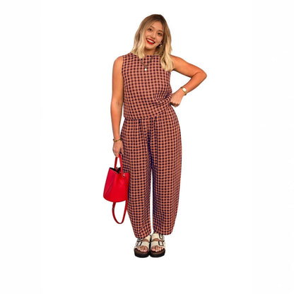 Sleeveless Vest Trousers suit