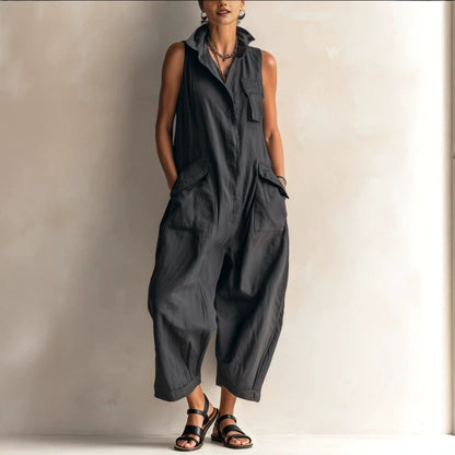 Sleeveless Wide-Leg Jumpsuit