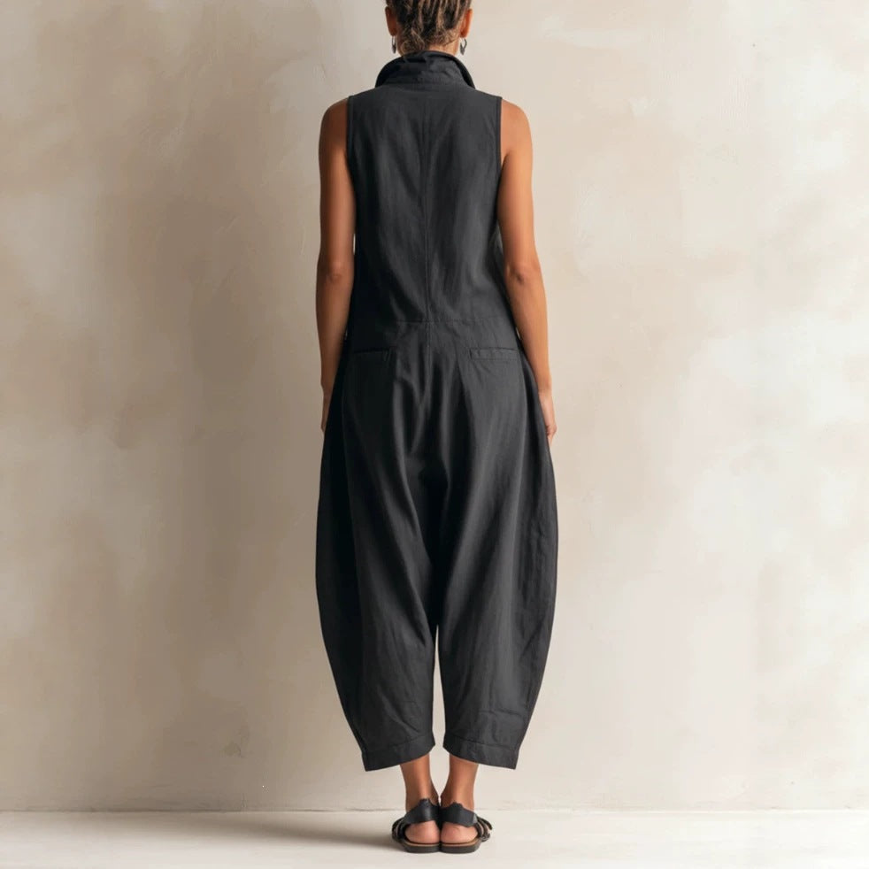Sleeveless Wide-Leg Jumpsuit