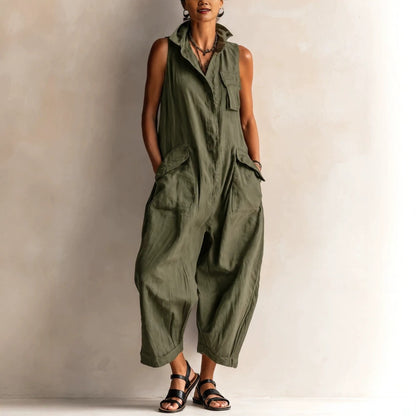 Sleeveless Wide-Leg Jumpsuit