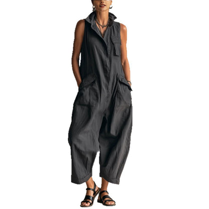 Sleeveless Wide-Leg Jumpsuit