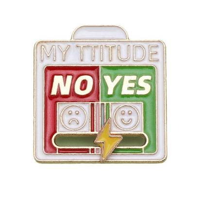 Slidable Expression Brooch with Mood Change Feature