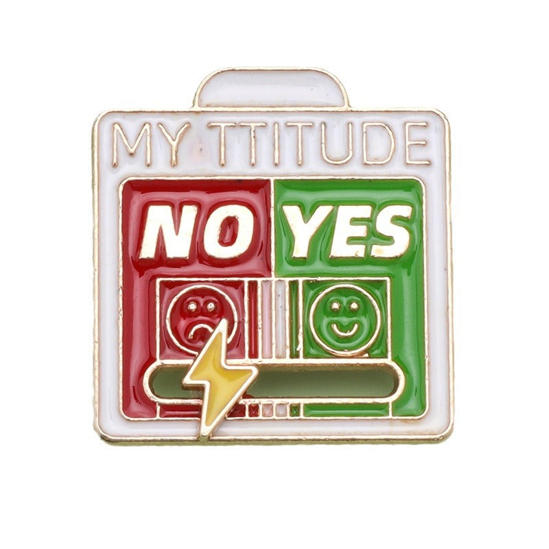 Slidable Expression Brooch with Mood Change Feature