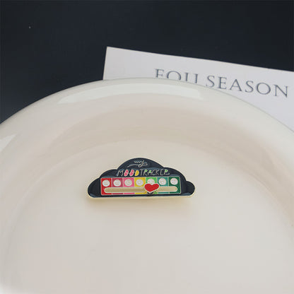 Sliding Mood Conversion Metal Brooch