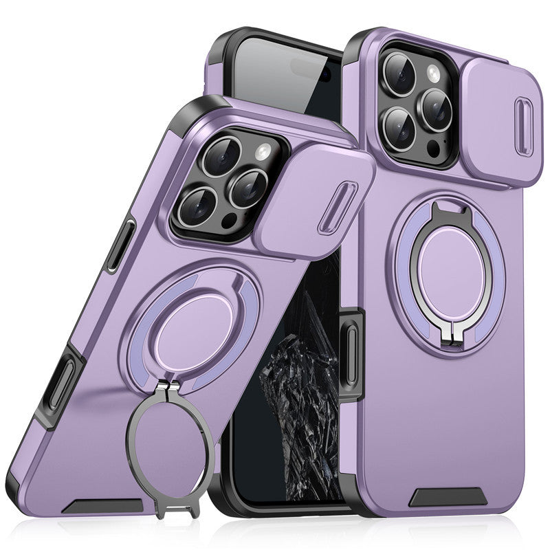 Sliding Window Phone Case with Stand for iPhone