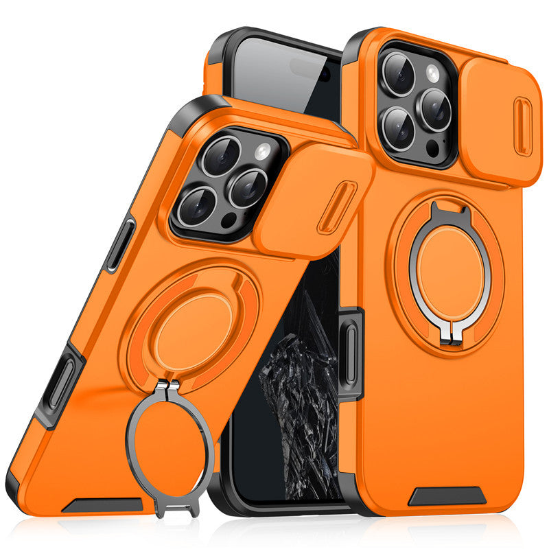Sliding Window Phone Case with Stand for iPhone