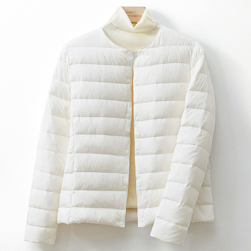 Slim and short down jacket