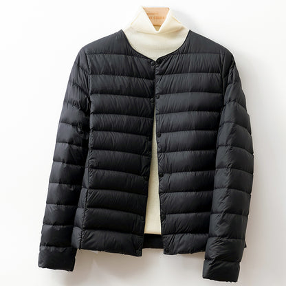 Slim and short down jacket