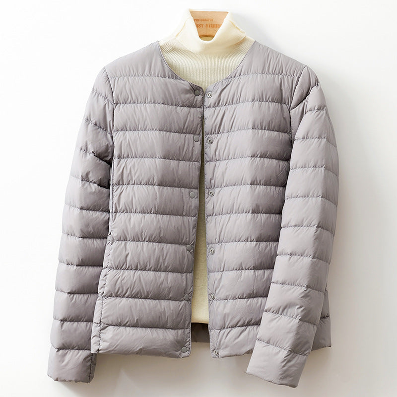 Slim and short down jacket