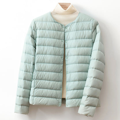 Slim and short down jacket