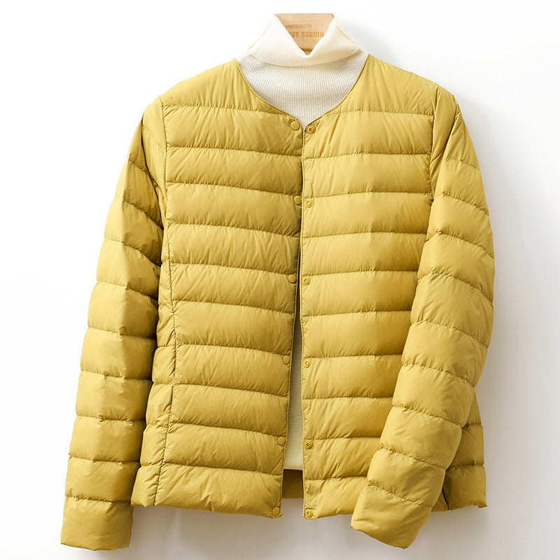 Slim and short down jacket