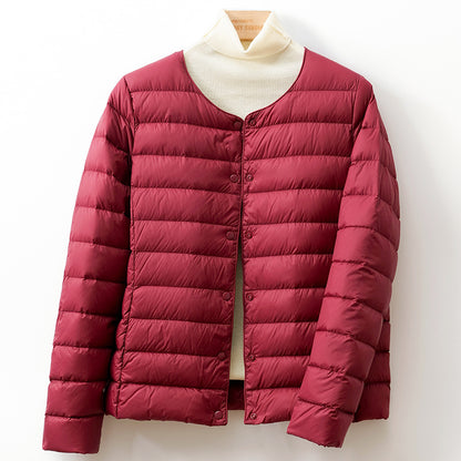 Slim and short down jacket