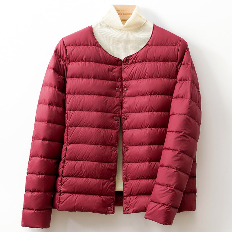 Slim and short down jacket