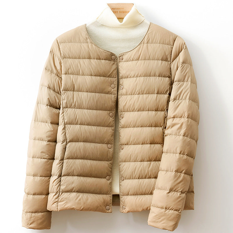 Slim and short down jacket