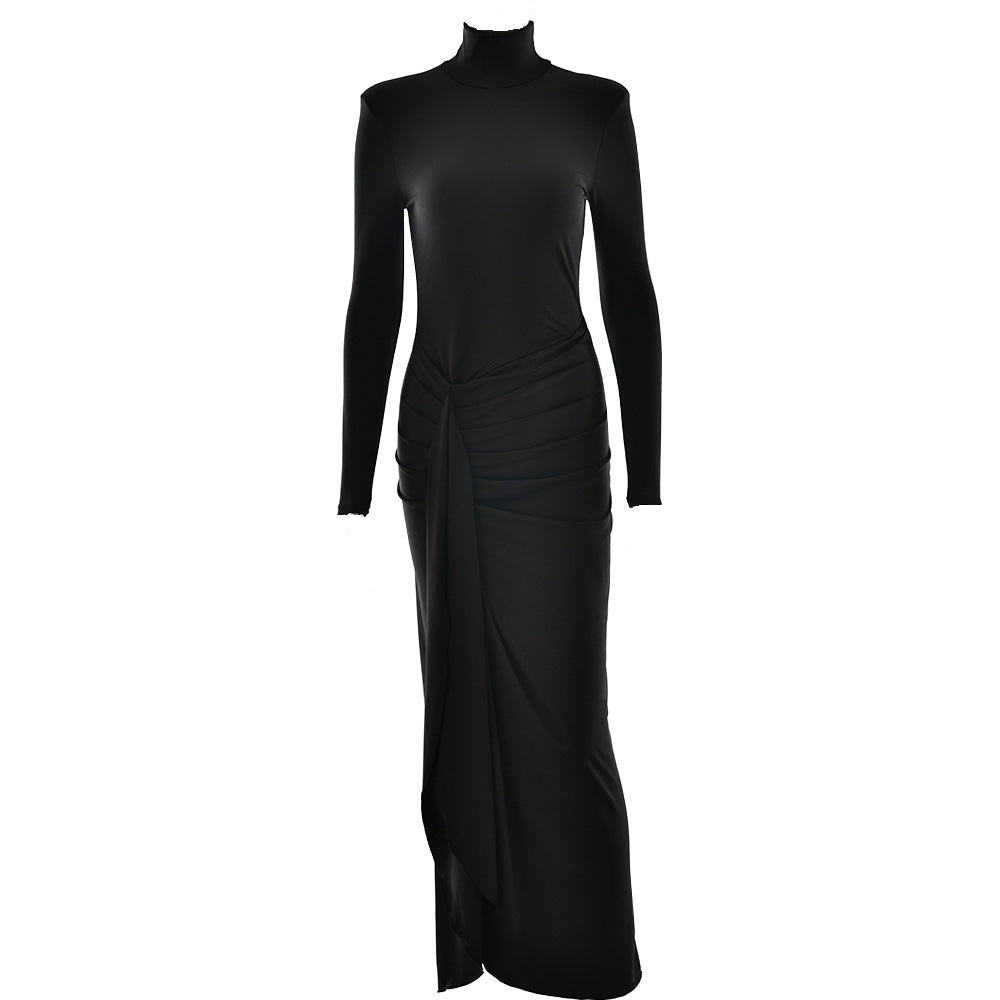 Slim Bodycon Long Dress with High Slit