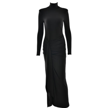 Slim Bodycon Long Dress with High Slit