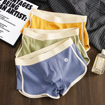 Slim-Fit Breathable Cotton Men's Boxer Briefs
