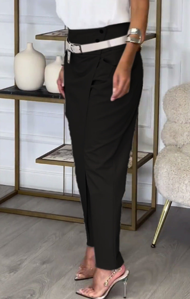 Slim-fit casual pants for women