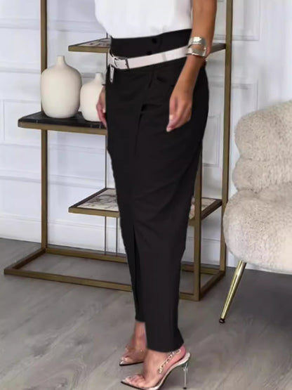 Slim-fit casual pants for women
