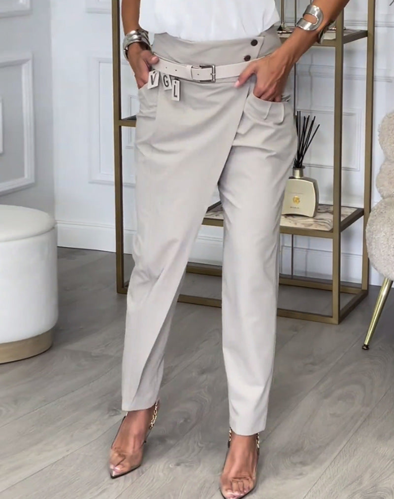 Slim-fit casual pants for women