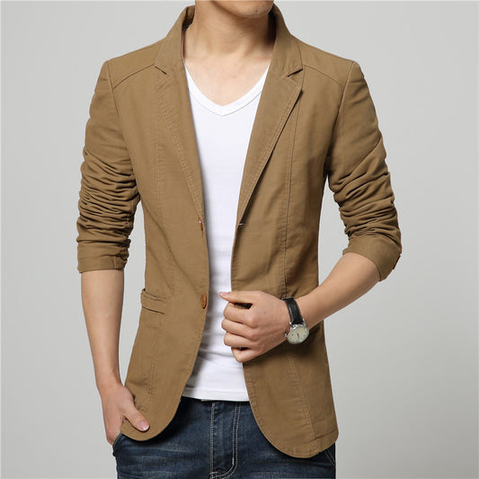 Slim Fit Cotton Suit Jacket