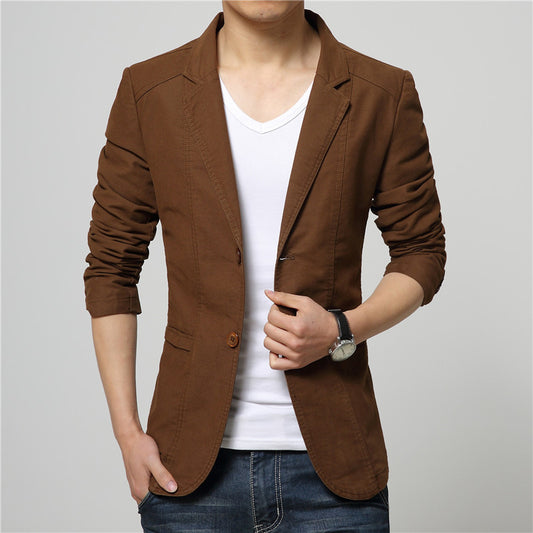 Slim Fit Cotton Suit Jacket