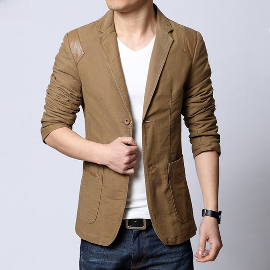 Slim Fit Cotton Suit Jacket