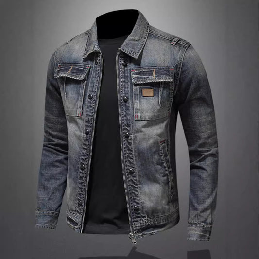 Slim Fit Denim Jacket for Men