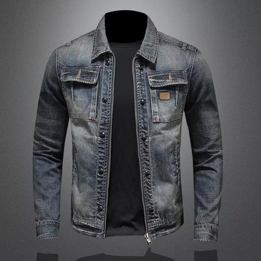 Slim Fit Denim Jacket for Men
