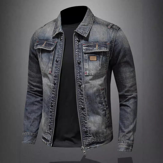 Slim Fit Denim Jacket for Men