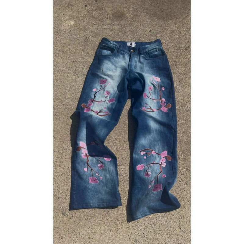 Slim-fit denim-like pants