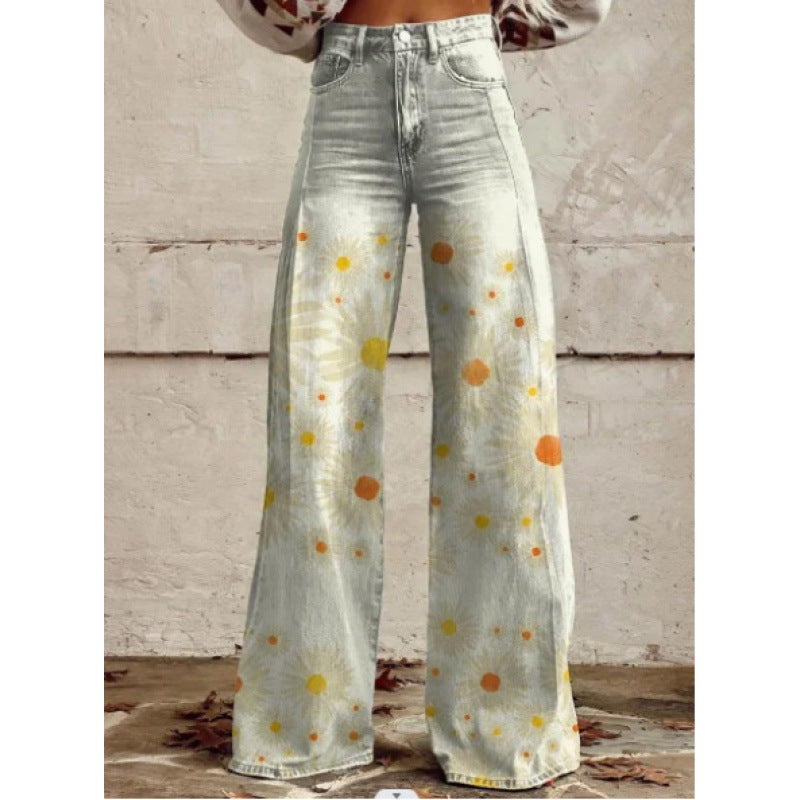 Slim-fit denim-like pants