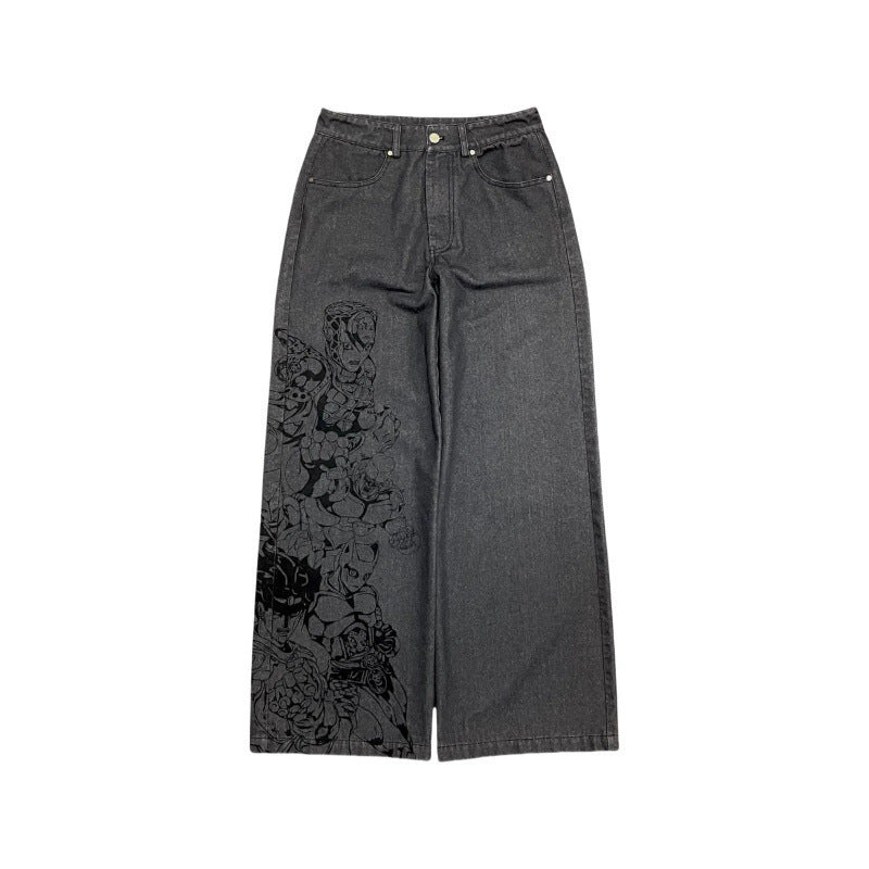 Slim-fit denim-like pants