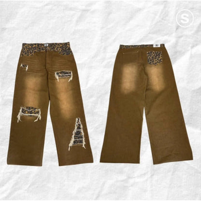 Slim-fit denim-like pants