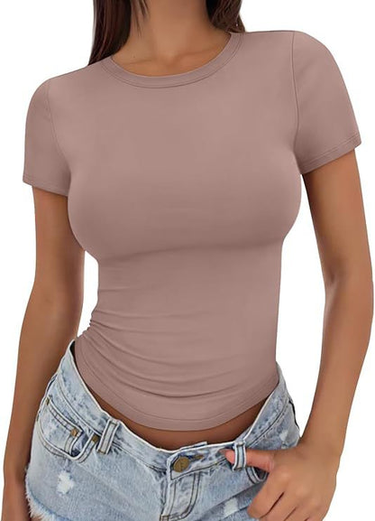 Slim-fit High Crewneck T-shirt