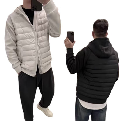 Slim-fit hooded cotton coat