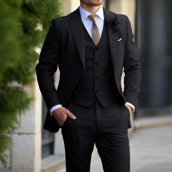 Slim Fit Men's Suit Set for Wedding and Business