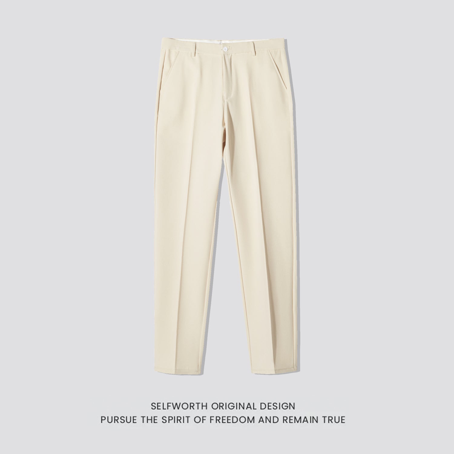 Slim-Fit Mens Casual Trousers