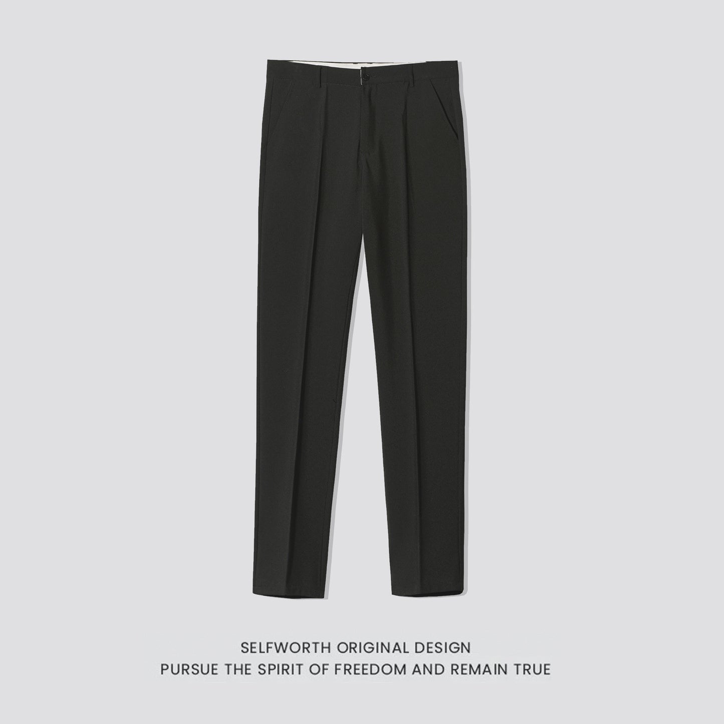 Slim-Fit Mens Casual Trousers