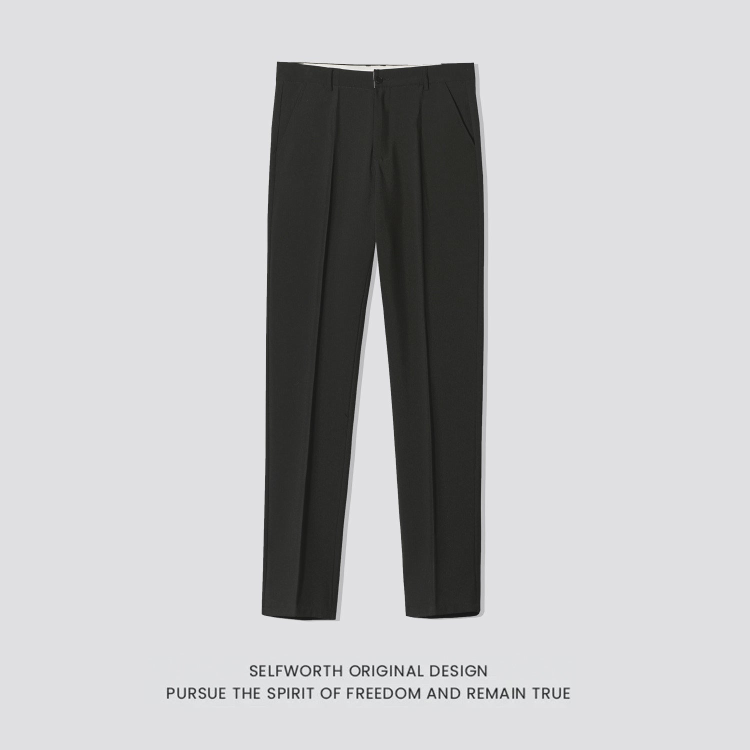 Slim-Fit Mens Casual Trousers