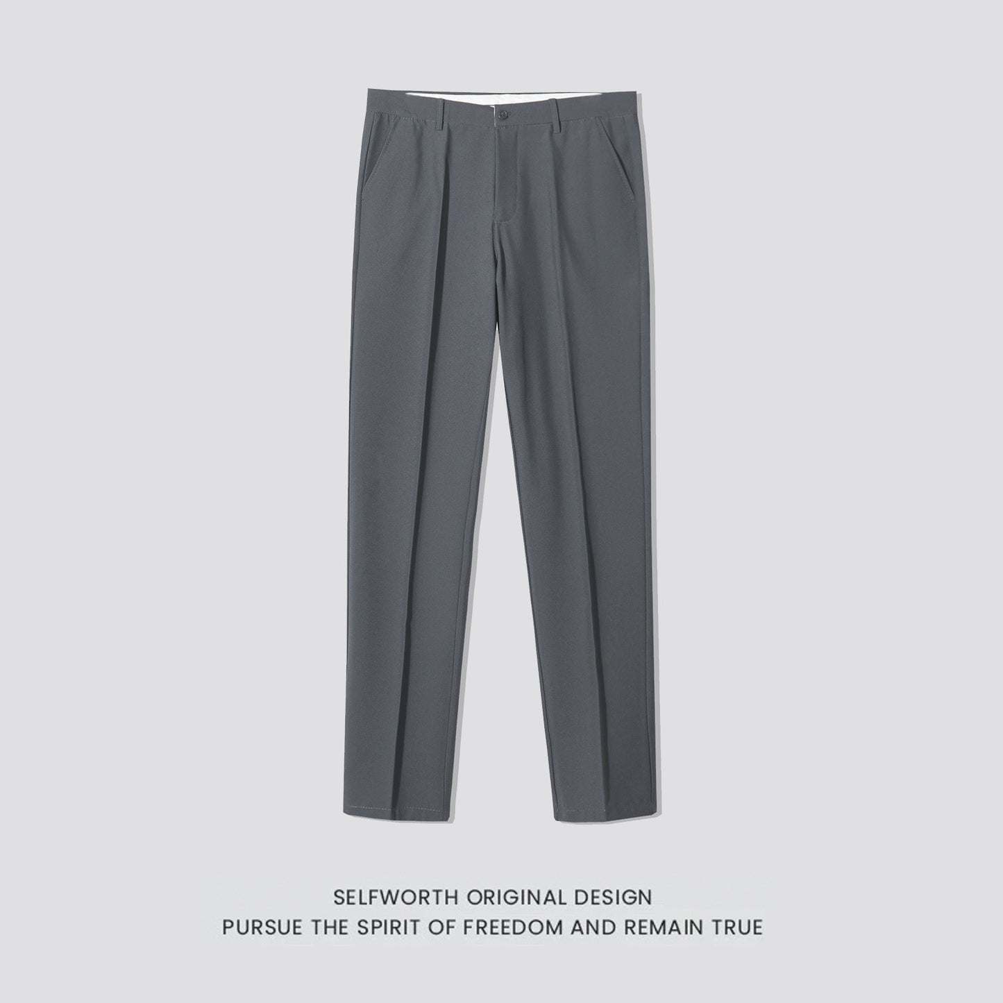 Slim-Fit Mens Casual Trousers