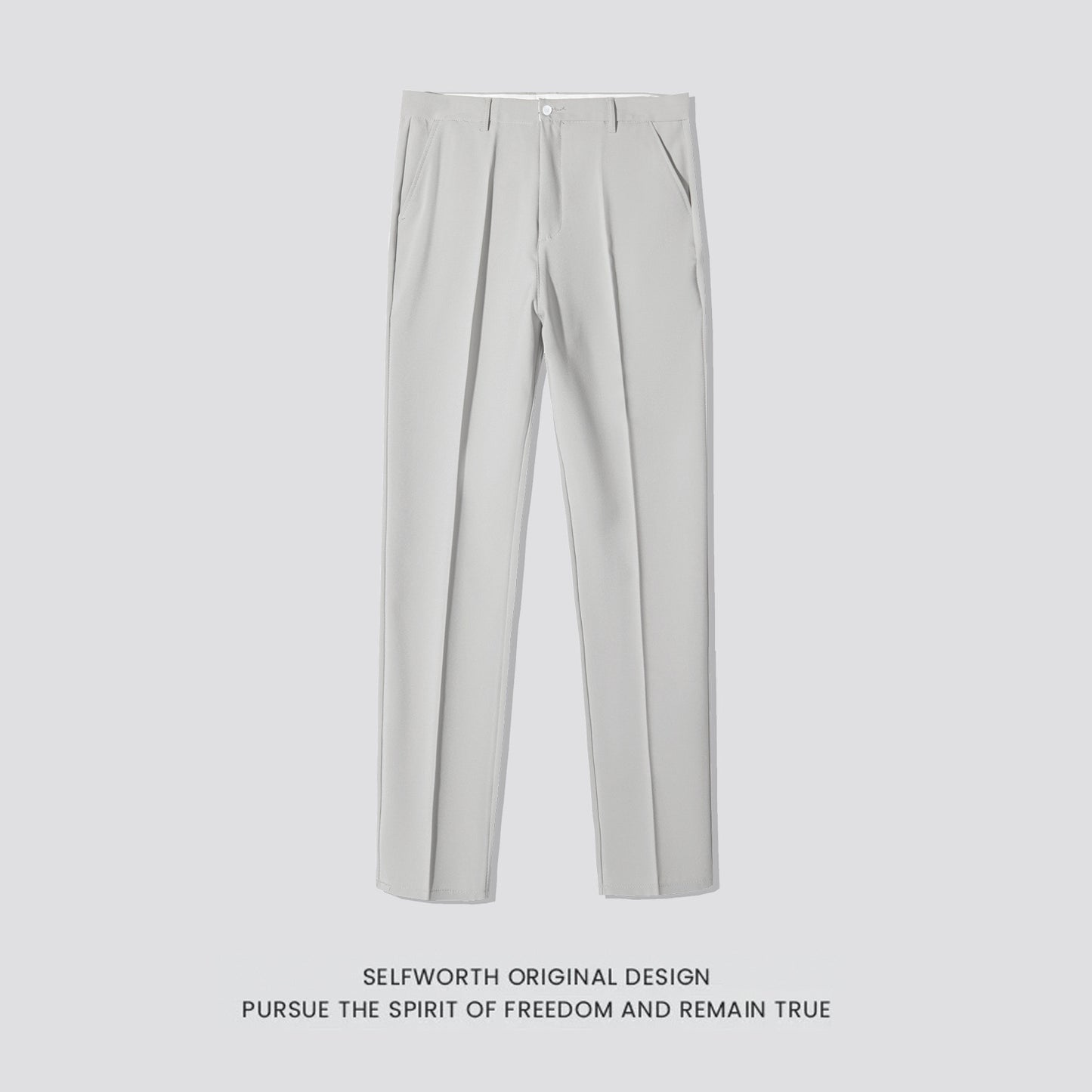 Slim-Fit Mens Casual Trousers