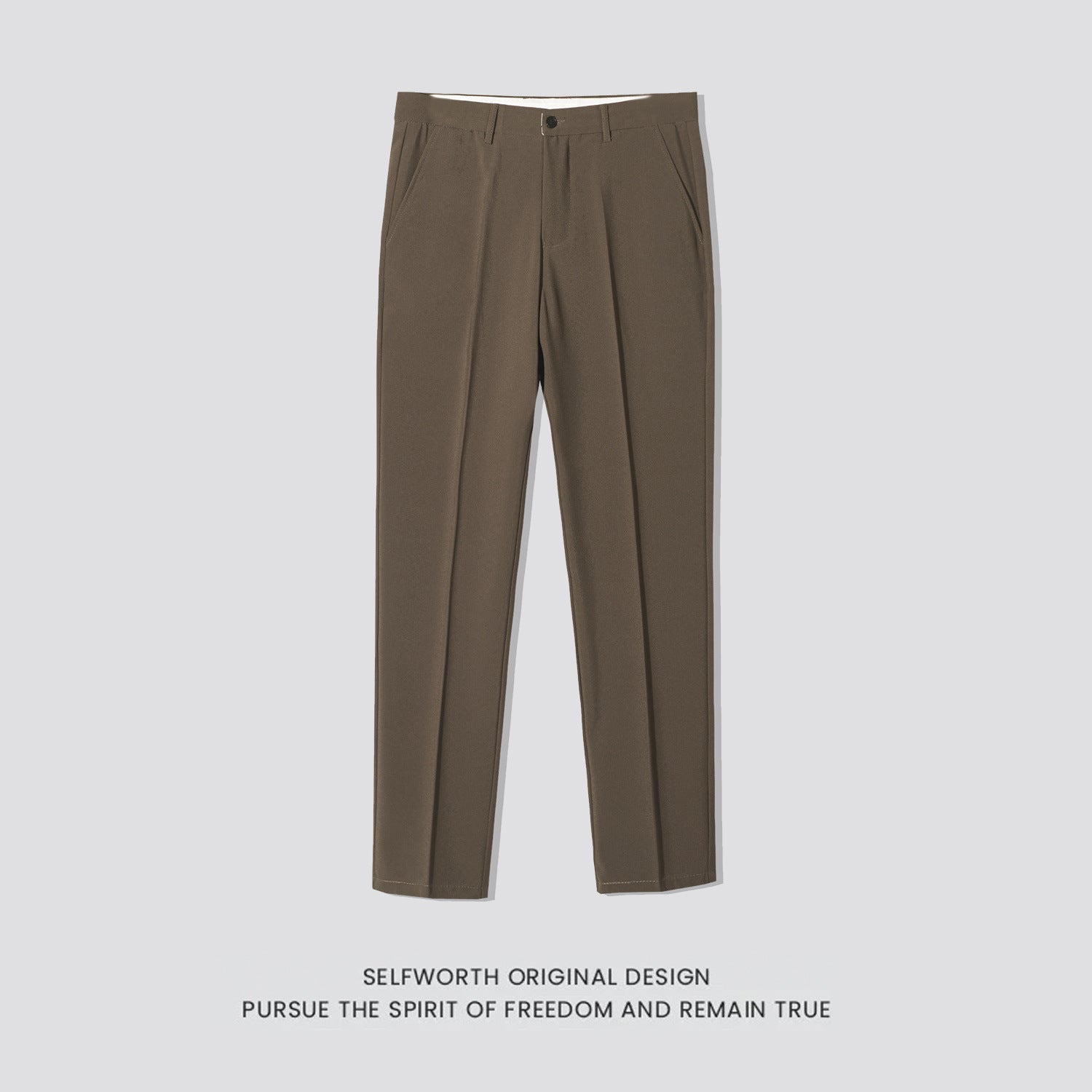Slim-Fit Mens Casual Trousers