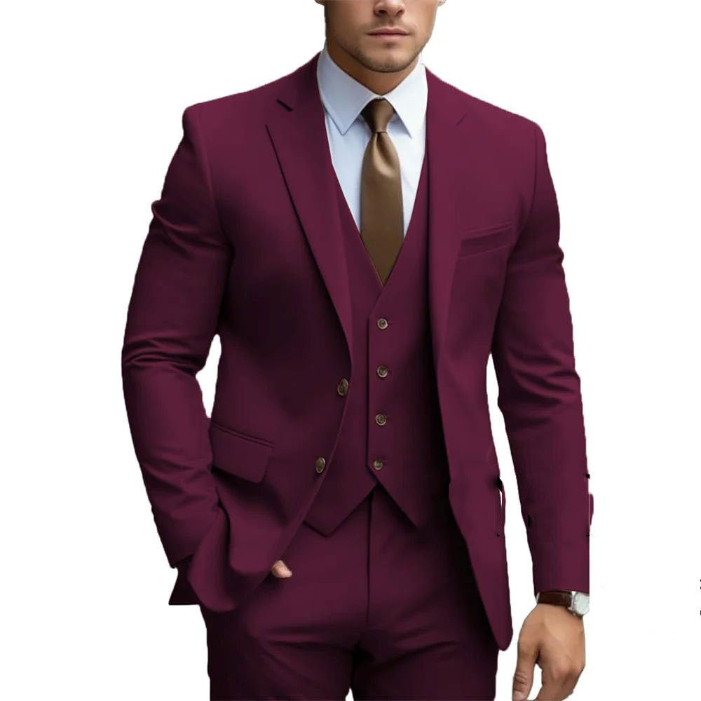 Slim Fit Mens Three Piece Suit