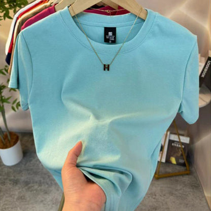 Slim-Fit Pure Cotton Short-Sleeve Women's T-Shirt