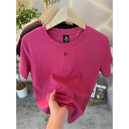 Slim-Fit Pure Cotton Short-Sleeve Women's T-Shirt