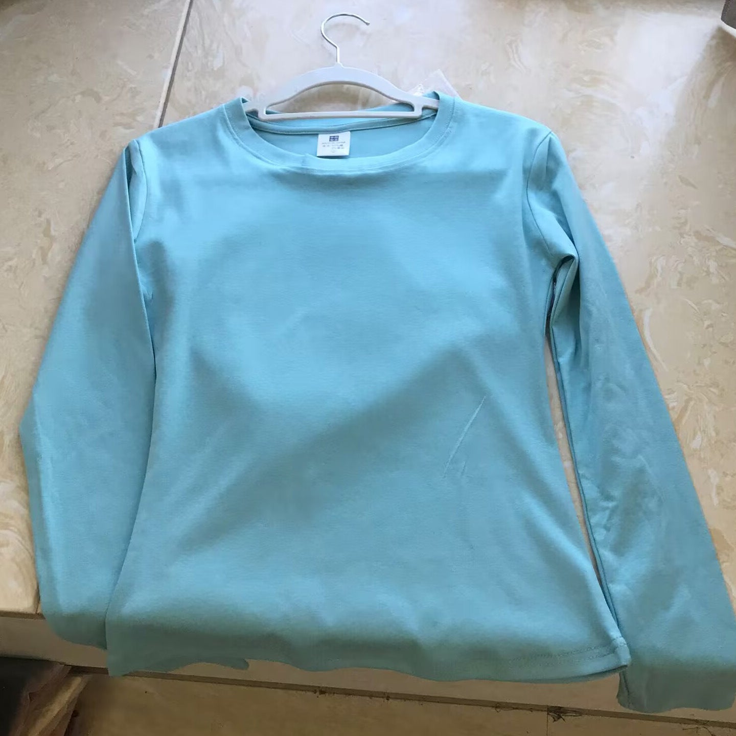 Slim-fit pure long-sleeved base shirt for women