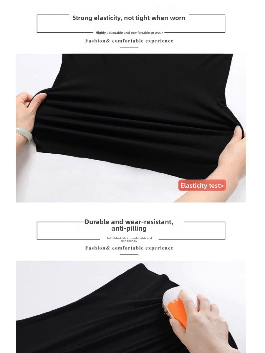 Slim-fit pure long-sleeved base shirt for women