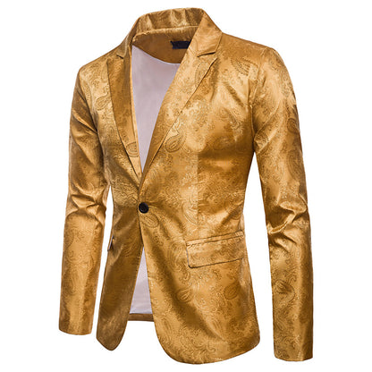 Slim Fit Single-Button Men's Suit Jacket