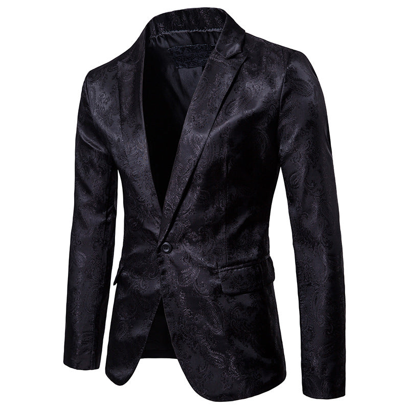 Slim Fit Single-Button Men's Suit Jacket